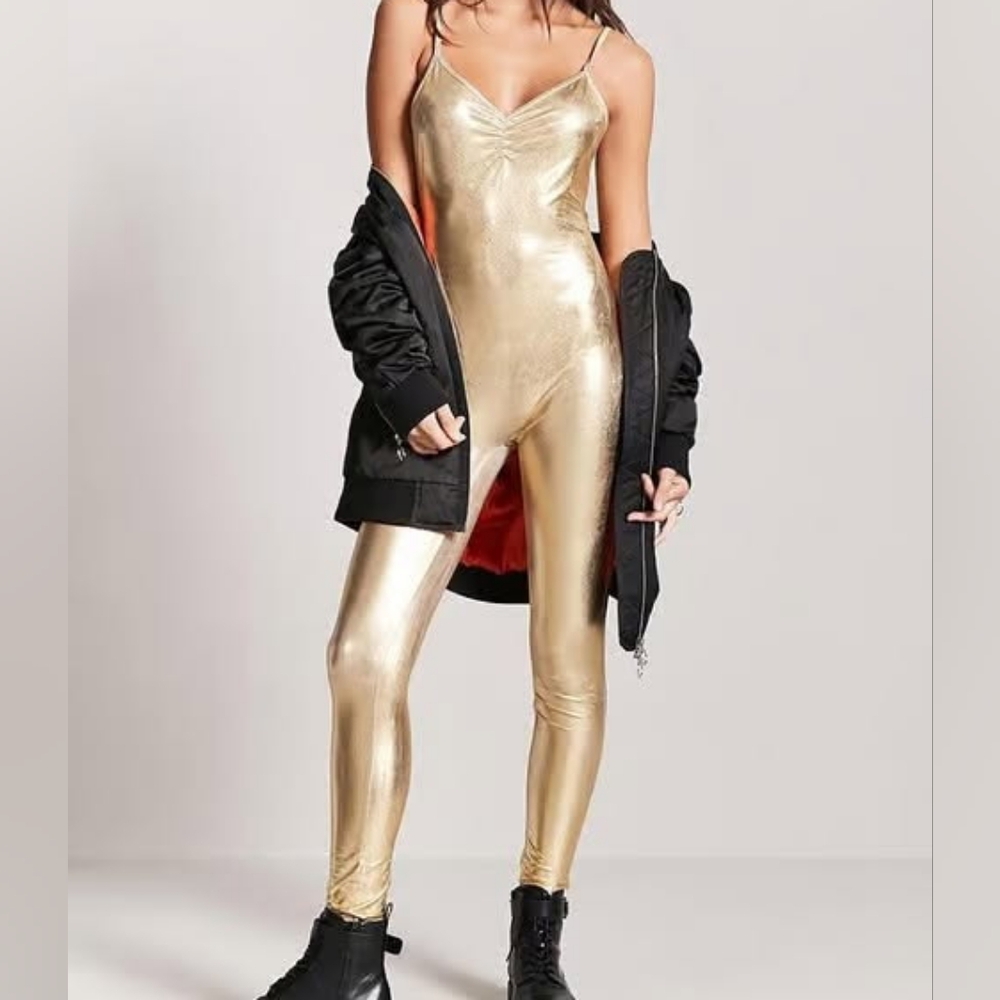 Forever 21 Metallic Gold Jumpsuit